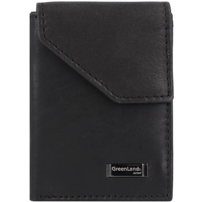 Afbeelding van Greenland Nature Zwarte Nappa Portemonnee RFID Leer 7 cm