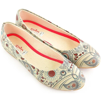 Afbeelding van GOBY Design Ballerinas Flats Hoge kwaliteit Handmade Meisjesprint Maat 39