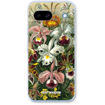 Afbeelding van Case Company® hoesje geschikt voor Google Pixel 8a Haeckel Orchidae Soft Cover Telefoonhoesje Bescherming aan alle Kanten en Schermrand