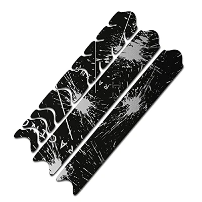 Afbeelding van AlphaShield Fiets framebescherming kettingsteunen bescherming, foliestickers, carbon, MTB, BMX, lakbescherming, folie R161 (08 Racing zilver metallic)