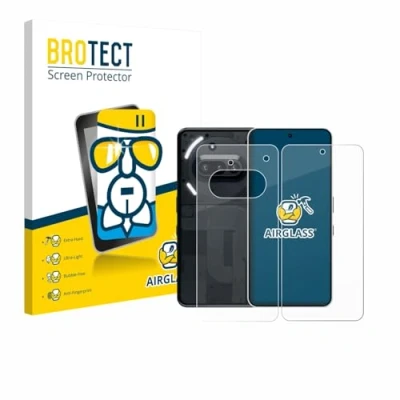 Afbeelding van BROTECT Glas Screen Protector voor Nothing Phone (3a) (Voor+Achter) Schermbeschermer [9H Hardheid, Beschermglas Folie niet Gehard Glas]