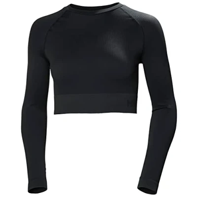 Afbeelding van Helly Hansen W Allure Naadloze Crop Ls Top M Zwart