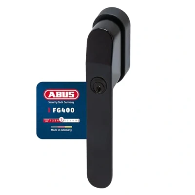 Afbeelding van ABUS FG400 BK, afsluitbare raamgreep, zwart, sluiting AL0089 gelijksluitend