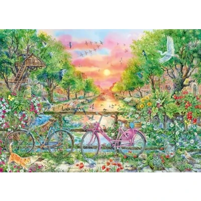 Afbeelding van Ravensburger Puzzle 12001089 Verträumte Fahrräder in Amsterdam 1000 Teile für Erwachsene ab 12 Jahren: 50 Jahre Blaues Dreieck Die limitierte Sonderedition zum 50. Geburtstag