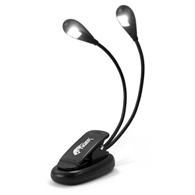 Afbeelding van Tiger dubbele muziekstandaard lamp met 2 LED&#039;s