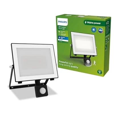 Afbeelding van Philips Lois floodlight Zwart 50W Helder warm licht; 3000K Bewegingssensor Verstraler