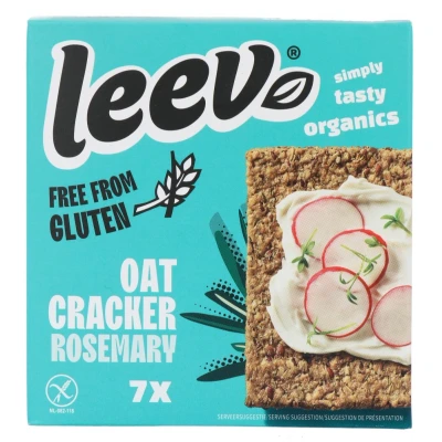 Afbeelding van LEEV Oat Cracker Rosemary 100GR
