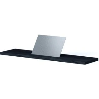 Afbeelding van Looox wooden bath shelf 78 cm eiken black geborsteld rvs wbshelfbl78rvs