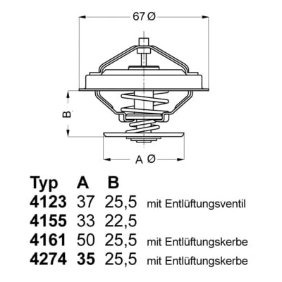 Afbeelding van Thermostaat, koelvloeistof BorgWarner (Wahler) 4123.80D