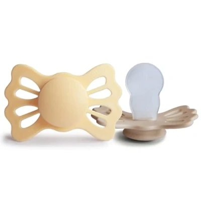Afbeelding van Frigg Fopspeen Lucky Pale Daffodil/Silky Satin T2 6 18mnd (2 stuks)