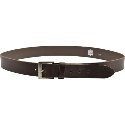Afbeelding van Echt Lederen Riem 4 cm Breed Taupe Kleurig 105 Lang Verstelbaar met Schroef