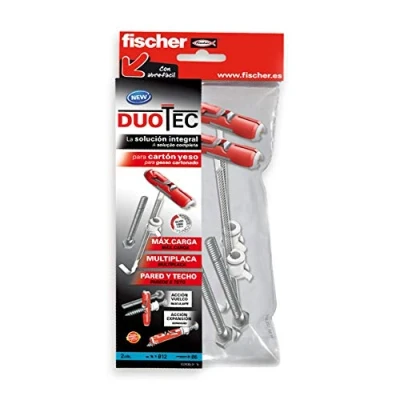 Afbeelding van fischer DuoTec, gipskartonhouder, schroeven en pluggen, TV 12 mm, tas 2 stuks pluggen +
