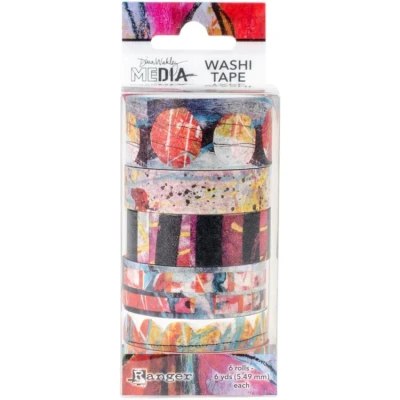 Afbeelding van Ranger MDA59981 Dina Wakley Media Number 2 Washi Tape, papier, meerkleurig, 13 x 5,2 cm