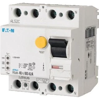 Afbeelding van Eaton frcdm g a digitale aardlekschakelaar kort vertraagd in 40a foutstroom 300ma type 4p 4 mod br 70mm str st v 3ka 168649