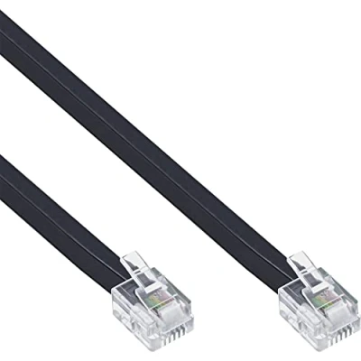 Afbeelding van RJ12 telefoonkabel 0.50 meter 6P6C (6 aderig) InLine