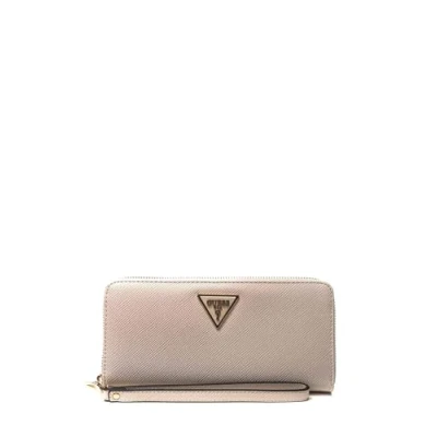 Afbeelding van GUESS Portemonnee Laurel SLG Large Zip Around Wallet Bone Lichtgrijs