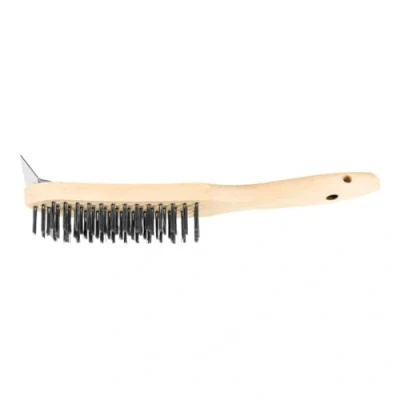 Afbeelding van Lessmann Staalborstel lengte 290 mm 0,35 staaldraad glad 4 rijig 1 stuk 120401