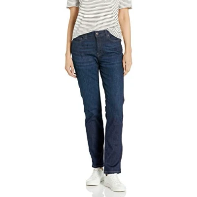 Afbeelding van Amazon Essentials vrouwen Slim Straight fit Jean,Nieuwe donkere was,6 Short