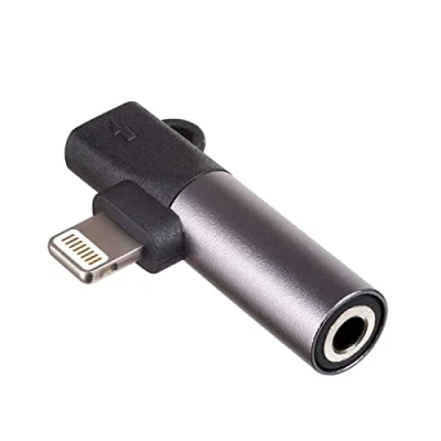 Afbeelding van AKYGA Hoofdtelefoonadapter AK AD 63 Lightning naar Lightning/Jack 3,5 mm voor iPhone, zwart