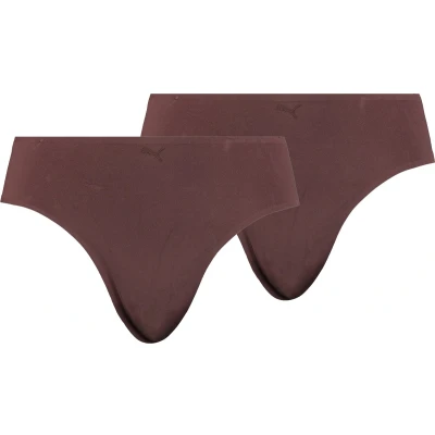 Afbeelding van PUMA BRIEF 2 stuks Ondergoed Dames Maat One Size Slip Bordeaux