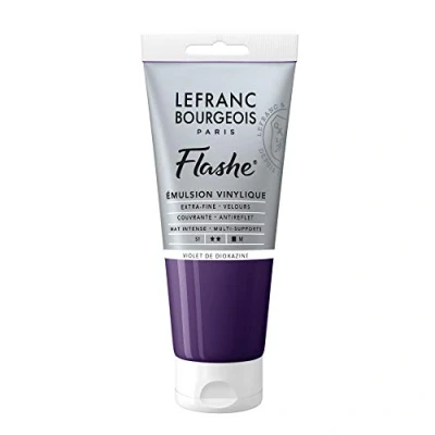 Afbeelding van Lefranc Bourgeois 300508 Flashe acryl en vinylverf, lichtecht, dekkend bestand tegen veroudering 80ml Tube, Dioxazine Violet