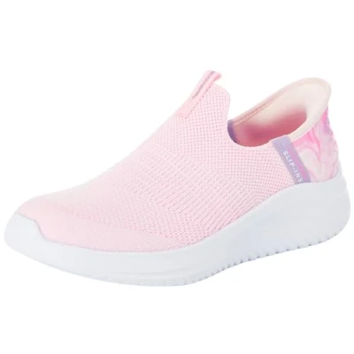 Afbeelding van Skechers Meisjes Slip On, Licht Roze Mesh/Multi Trim, 5 UK, Lichtroze Mesh Multi UK
