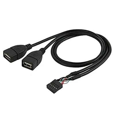 Afbeelding van CY 10 pins moederbord vrouwelijke header naar dubbele USB 2.0 adapterkabel 50 cm 1.64ft