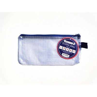 Afbeelding van DL Tuff Bag Zip Wallet Clear Plastic Portefeuilles Zipped Pouch File Pencil Case Map Waterbestendig Versterkte Heavy Duty Mesh Tassen (DL 1 Pack)