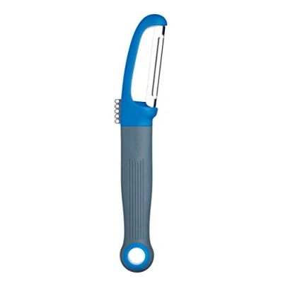 Afbeelding van Colourworks CWBRSPEELBLU 2 in 1 draaibare aardappelschiller en citroenschiller, roestvrij staal, bosbes, 20 cm