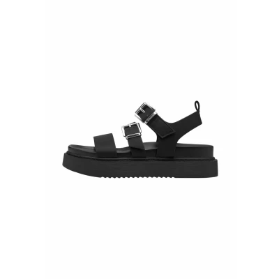 Afbeelding van Tamaris Sandalen met plateauzool, Dames, Maat: 42, Black Schoenen