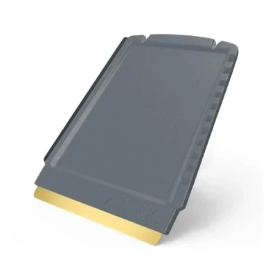 Afbeelding van L &amp; P Car Design Murska A052 IJskrabber voor de auto, messing schraper, origineel uit Finland, trapezium, klein, praktisch, topkwaliteit, 90 mm, kleur grijs