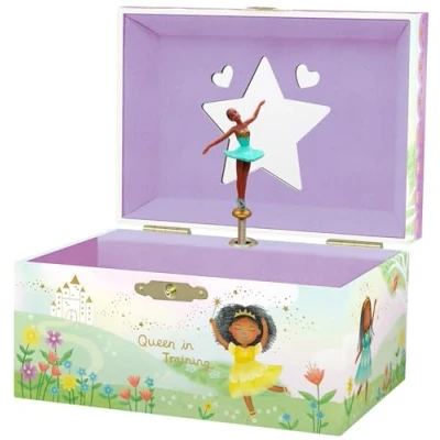 Afbeelding van Ballerina Muzikale Sieradendoos voor Meisjes Muziekdoos Kinderen met Spiegel, Verjaardagscadeaus Zwarte Kleine Meisjes, 15,2 x 11,8 8,9 cm 3 10 jaar