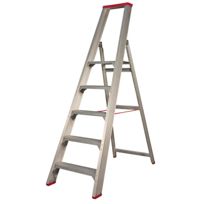 Afbeelding van Little Jumbo 4741000105 SuperPRO Trap Enkel Aluminium 5 Treden Max. Werkhoogte 3.20 M.