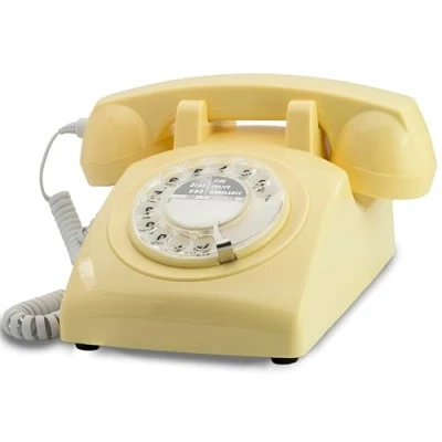 Afbeelding van Opis 60&#039;s Retro telefoon Crème