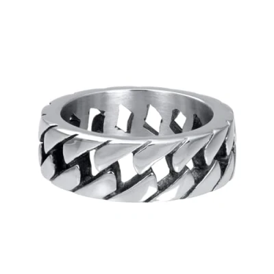 Afbeelding van iXXXi Men Herenring Alpine Antiek zilver 21mm