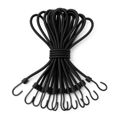 Afbeelding van Avoid Spanelastiek 10 stuks Snelbinders Snelbinder met haak tentspanner spinhaak elastiek 20CM