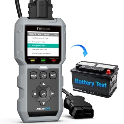 Afbeelding van TOPDON AL500B OBD2 diagnose, scanner, batterijtester 2 in 1, volledige OBDII functies voor meer dan 10.000 merken, 12V batterijtest en 12V/24V starttest, gratis software update