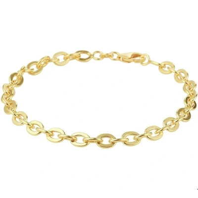 Afbeelding van Armband Zilgold Ankerschakel geelgoud met zilveren kern 5 mm 19 cm