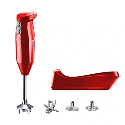 Afbeelding van Bamix draadloze staafmixer / keukenmachine 2 snelheden Cordless Rood