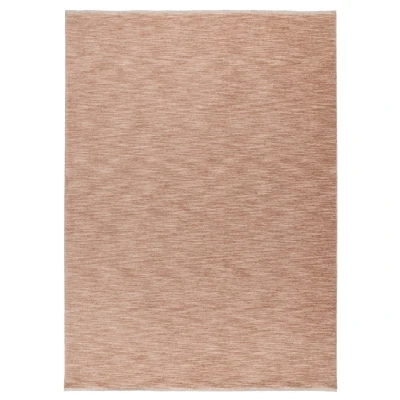 Afbeelding van Lalee Pandora gemêleerde vloerkleed gestreept Modern uni tapijt laagpolig korte franjes 200x290 cm Perzik Zalm