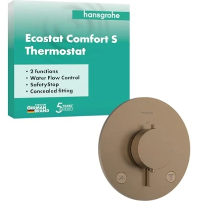 Afbeelding van hansgrohe Ecostat Comfort S inbouwthermostaat voor 2 verbruikers, 33715140