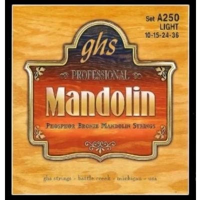 Afbeelding van GHS A250 10 36 lichtfosfor Brons Mandoline String Set