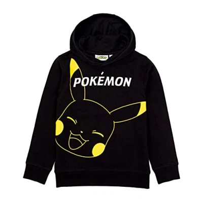 Afbeelding van Pokemon Hoodie Boys Kids Game Geschenken Pikachu Black Jumper Trui 5 6 jaar
