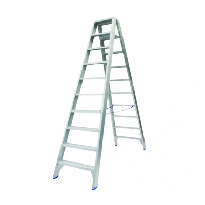 Afbeelding van Solide dubbele trapladder 2x10 treden