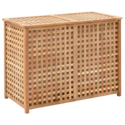 Afbeelding van Wasmand 87,5x46x67 massief walnotenhout