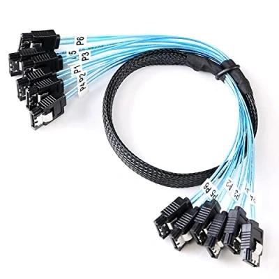 Afbeelding van AdcAudx Sata III Kabel 1.6FT, 6 Stks/set Gbps HDD sdd Datakabel SAS Vervanging voor Bitcoin Computer Server CD DVD Drives Raid (0.5M)