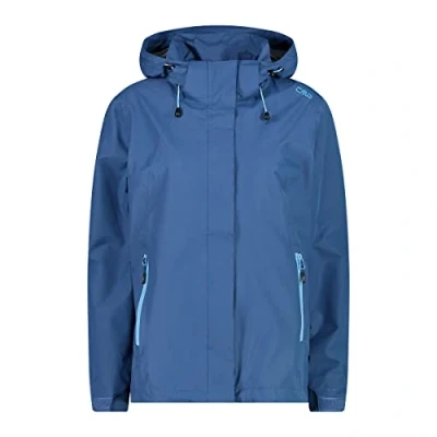 Afbeelding van CMP Dames regenjas met afneembare capuchon, Dusty Blue, 40