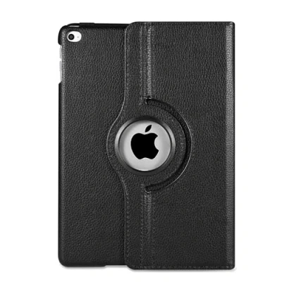Afbeelding van Draaibare 360 lederen standaard hoes voor Apple iPad 9.7&quot; als 6e generatie 2018 5e 2017 en Air 2e 2014 1e 2013 (zwart)