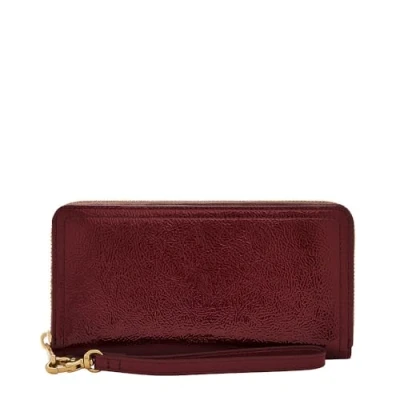 Afbeelding van Fossil Small Logan Portemonnee, Dames, Maat: One Size, Red