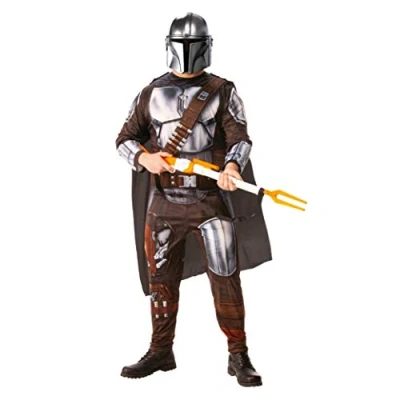 Afbeelding van Rubie&#039;s officiële Disney Star Wars The Mandalorian kostuum voor volwassenen, herenkostuum, maat standaard (borst 38&quot; 42&quot;)
